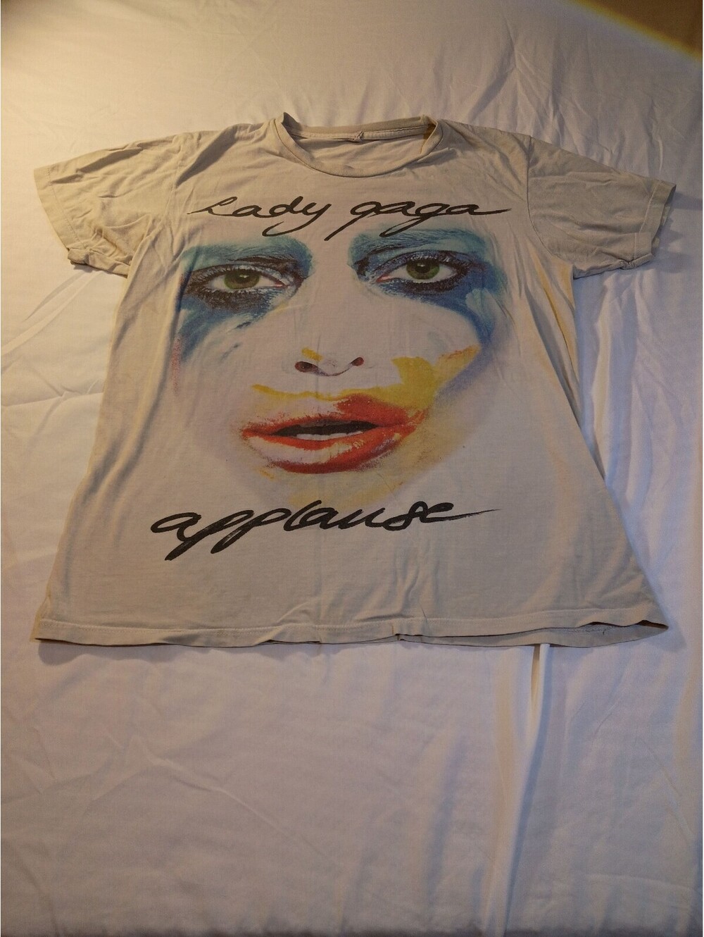 Lady Gaga Applause Graphic T-Shirt Size L